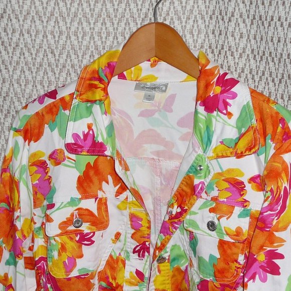 Floral Print Summer Casual Jacket  XL, L - Picture 9 of 10